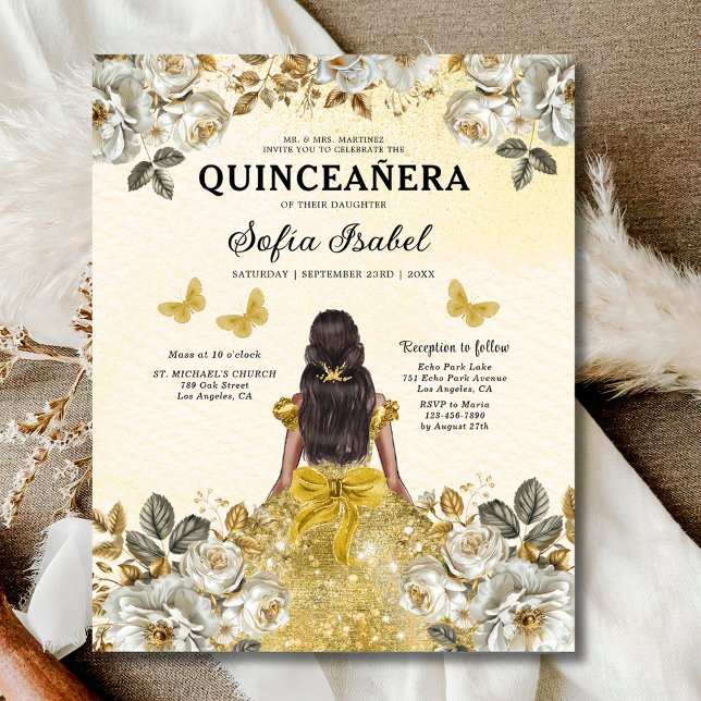 Quinceanera Espanhola Dourada do Orçamento (Criador carregado)