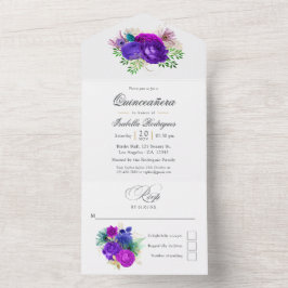 Quinceañera Floral Aquarela de Carnaval