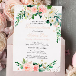 Quinceanera Floral Cor-de-rosa GOLD