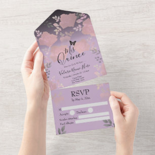 Quinceanera Floral Rosa-De-Gelo, Tudo Numa Invita