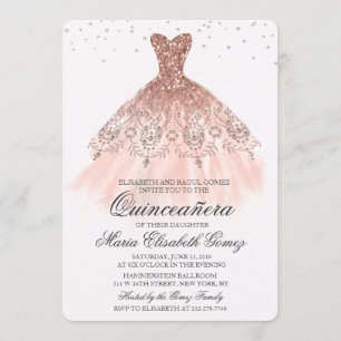Quinceanera Glitter Diamond Convite