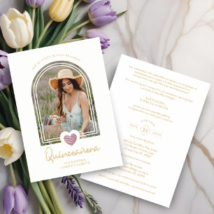 Quinceañera - Lavanda Arch Espanhol Moderno
