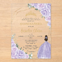 Quinceañera Lilás Roxo Floral 15 Anos Padrinhos