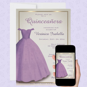 Quinceañera mis quince convite roxo