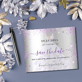 Quinceanera prata violeta orçamento salvo data