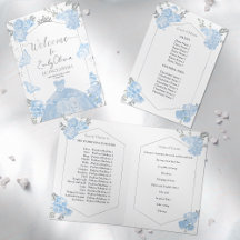 Quinceanera Programa Borboleta Azul Dusty