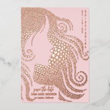 Quinceañera Silhouette Rosa Dourado Hearts Data de