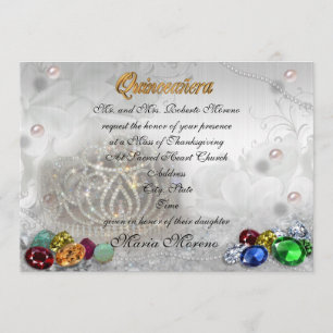 Quinceanera tiara convite