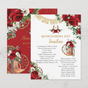 Quinceañera Vermelho Branco Botas Charro Florais L