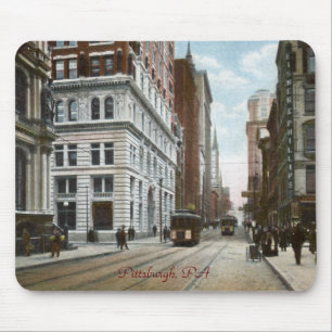 Quinta avenida. e rua de madeira Mousepad
