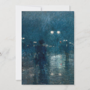 Quinta Avenida Nocturne   Childe Hassam