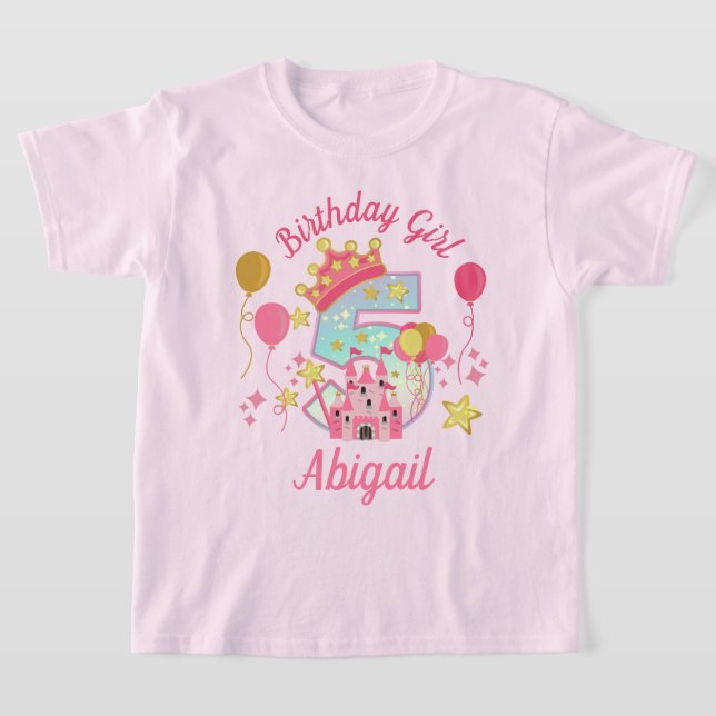 Quinta Garota de Aniversário Princesa Camisa Caste (Postura )