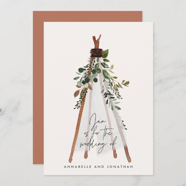 Quintal rústico botânico moderno (Frente/Verso)