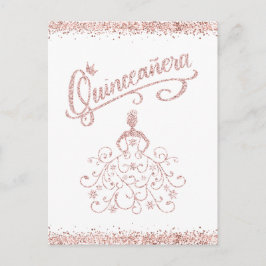 Quinto-Coca-Cola Cinza Rosa Quinceañera 15 Convite