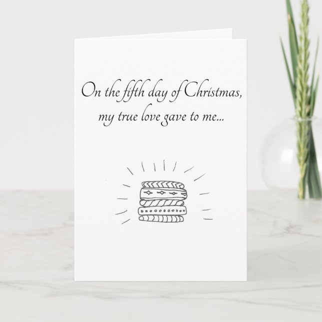 Quinto dia do cartão de Natal (Frente)