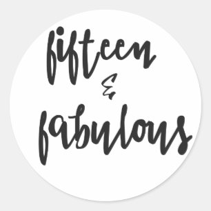 Quinze e fabuloso - Autocolantes de Quinceanera