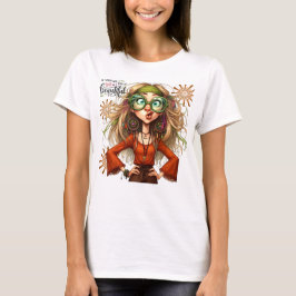 Quirky Hippie Chic Linda Senhoras T-Shirt