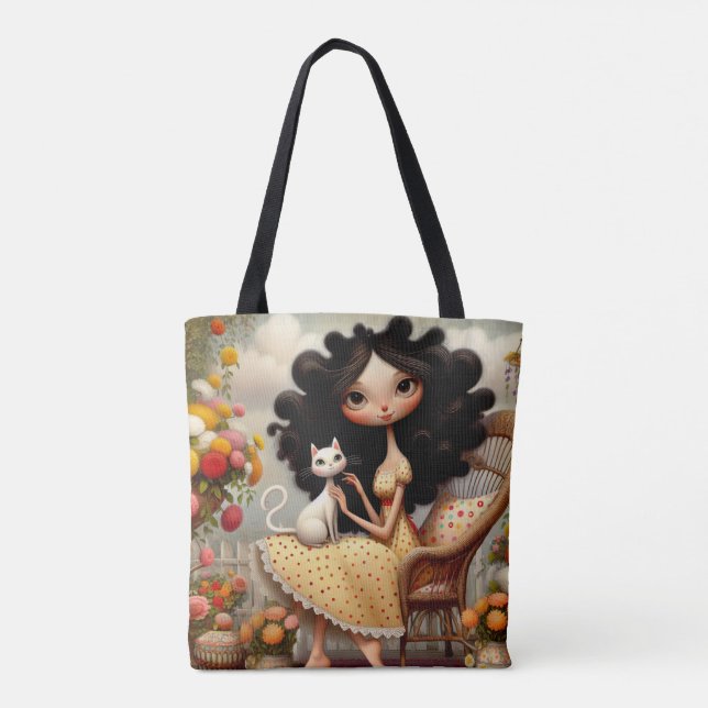 Quirky Lady Tote Bag (Verso)