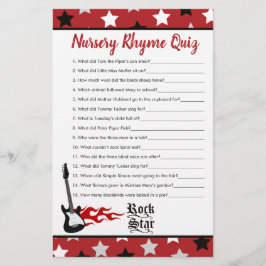 Quiz de Rimas de Berçário Estrela do Rock Vermelho