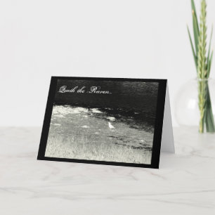 "Quoth cartão do Dia das Bruxas do corvo"