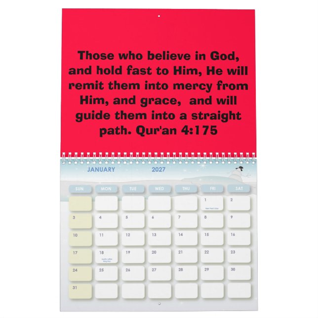 Qur'an cita o calendário (Jan 2027)