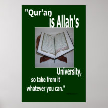 Quran é Poster da Universidade de Alá