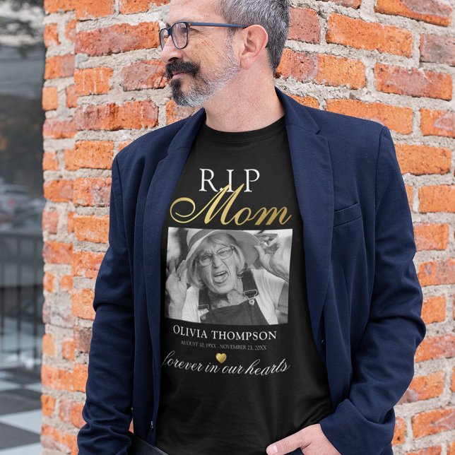 R.I.P Mãe Foto Memorial T-Shirt (Criador carregado)