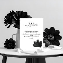 R.I.P. Meu Convite para aniversário de 30 anos da 