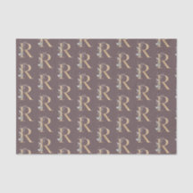 R Papel de enrolamento floral monograma