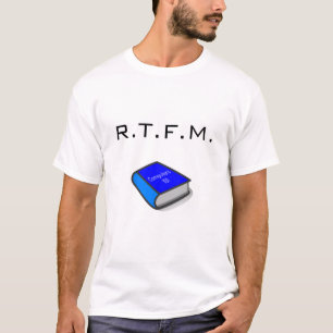 R.T.F.M. T-Shirt com imagem de livro