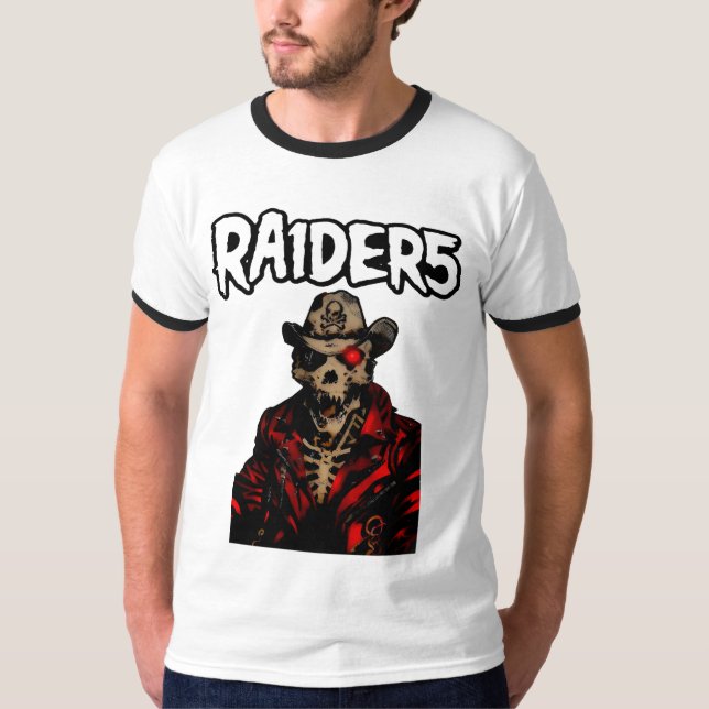 RA1DER5: A Camiseta Gráfica do Ciber-Vaquero (Frente)
