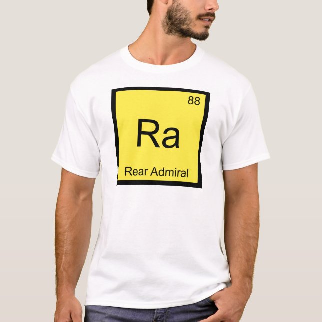 Ra - Camisa do Símbolo do Elemento Químico Contra- (Frente)