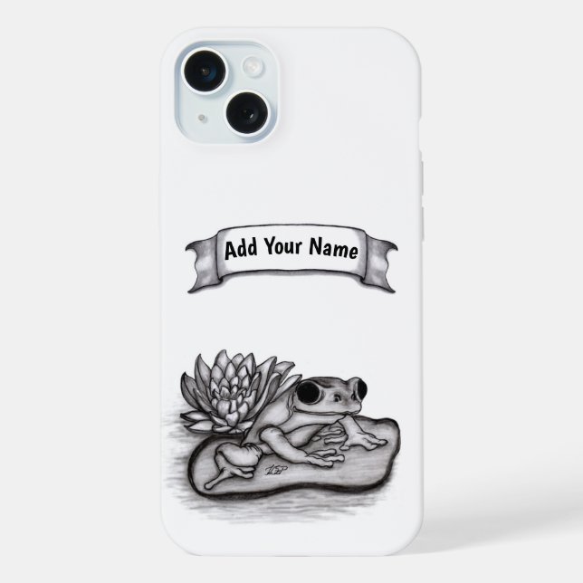 Rã com o Lotus Flower, adicione seu nome (Verso)