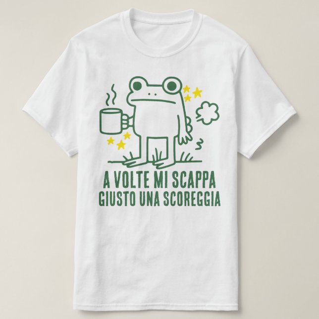 Rã Divertida Café Peida Camiseta (Frente do Design)