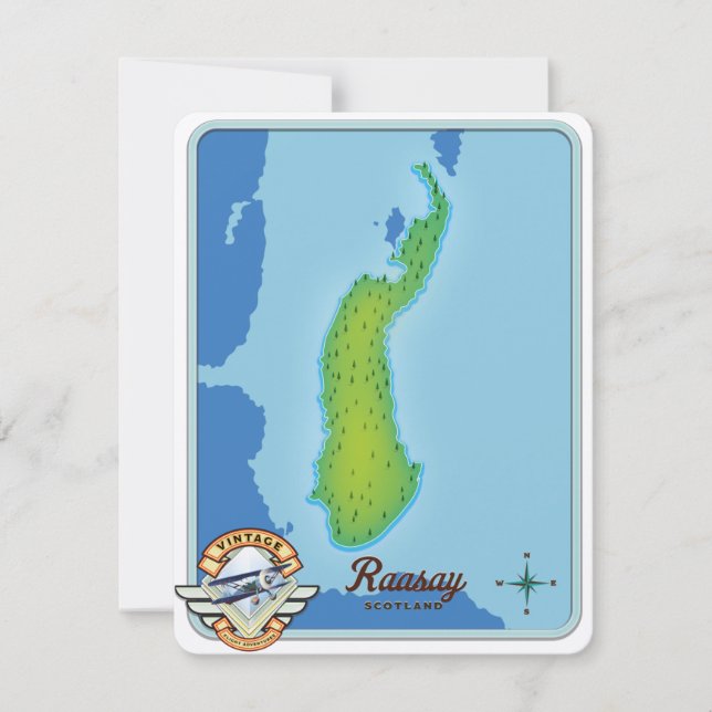 Raasay Scotland Mapa (Frente)