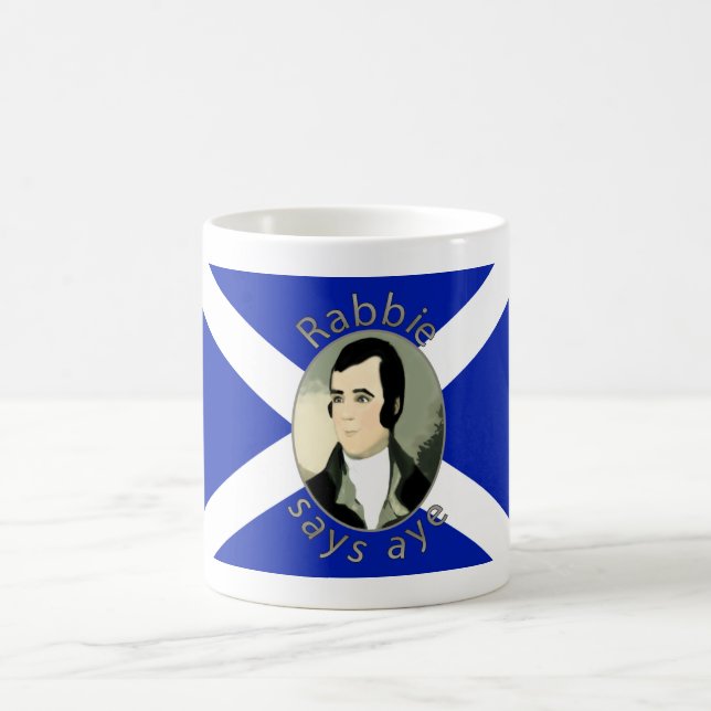 Rabbie queima a caneca escocesa da independência (Centro)