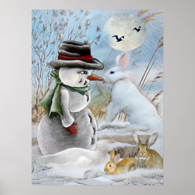 Rabbit come Poster do nariz de Snowman (Frente)
