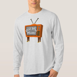 Rabbit Ears Retro Console TV T-Shirt de Longa Dist