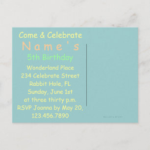 Rabbit em Alice no País das Maravilhas ~ Cartão po