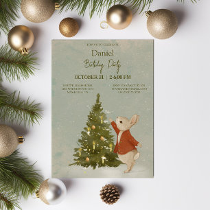 Rabbit Peter С Natal Convite de Aniversário