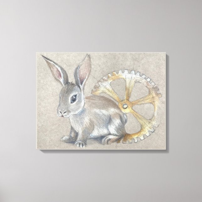 Rabbit Stretched Canvas Print (Frente)
