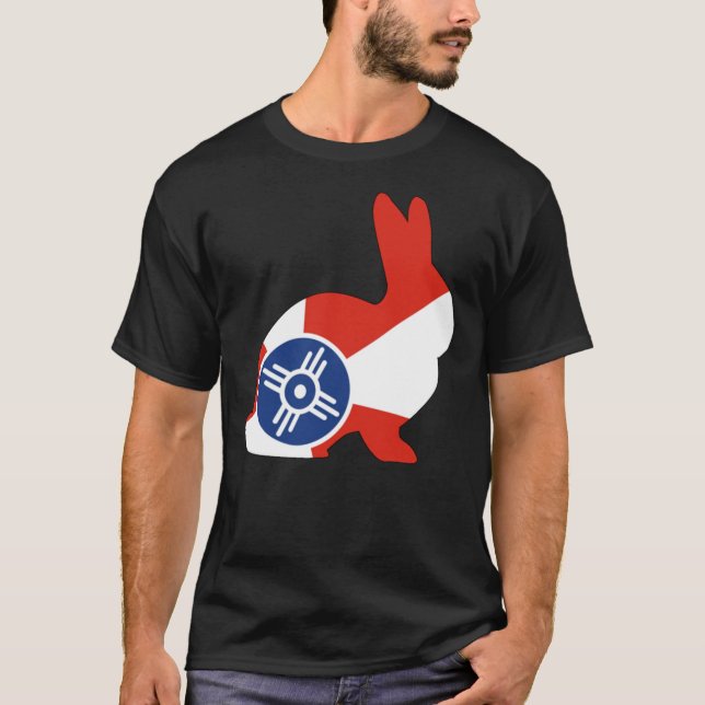 Rabbit Wichita Flag T-Shirt Clássico (Frente)
