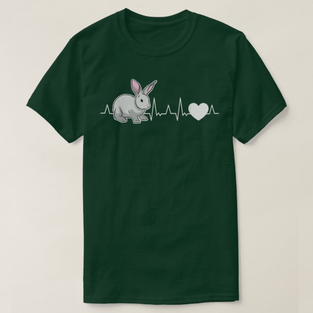 Rabbits Pulsação Coelho T-Shirt (Frente do Design)
