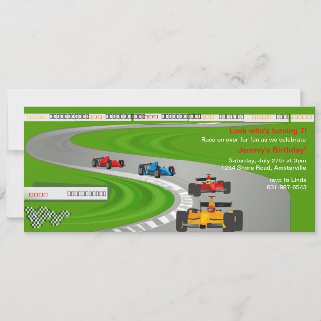 Raça ao convite do revestimento (Frente)