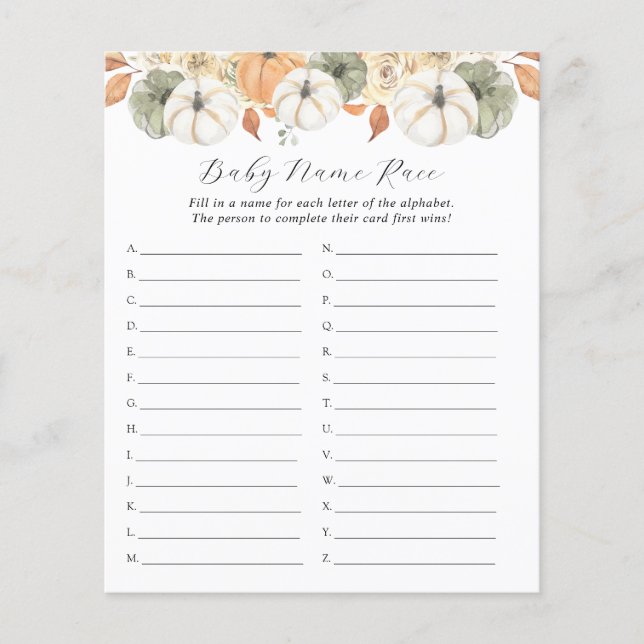 Raça de Nome do Bebê Russo Autumn (Frente)