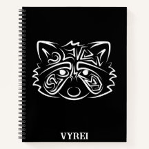 Racconon Tribal Negro e Branco