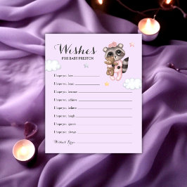 Raccoon Animal Girl Chá de fraldas Deseja Bebê