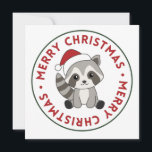 Raccoon Christmas Snow Winter Raccoons Convite<br><div class="desc">O guaxinim do Natal como um cartão de saudação. Animais engraçados com presentes e neve nas férias. Também é engraçado para o natal em julho. Os guaxinins são animais bonitos e perfeitos para o Natal.</div>