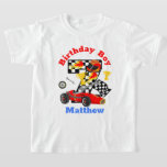 Race Car Birthday Sétimo Camisa<br><div class="desc">Comemora o aniversário com esta camiseta especial,  design especial e personalizada</div>