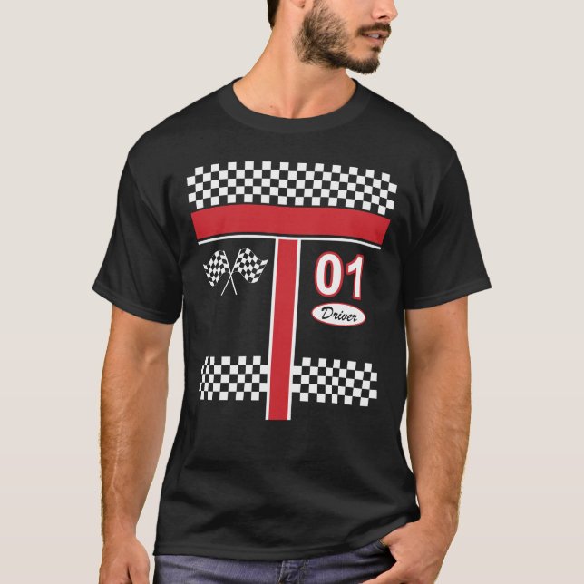 Race Car - Camiseta de Figurino para Halloween (Frente)